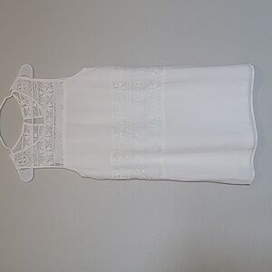 Miami White Sleeveless dress Medium lace detail